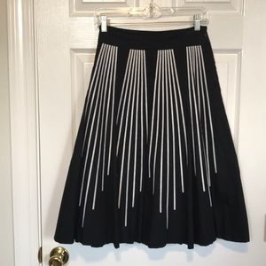 Carlisle black and white striped skirt